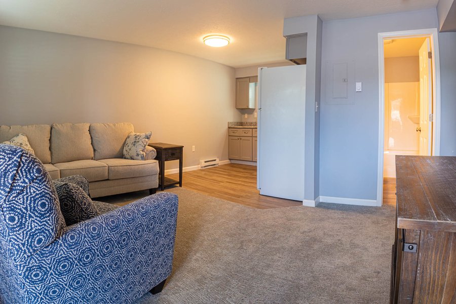 Two-bedroom suite living area with full kitchen at The Inn at Canaan