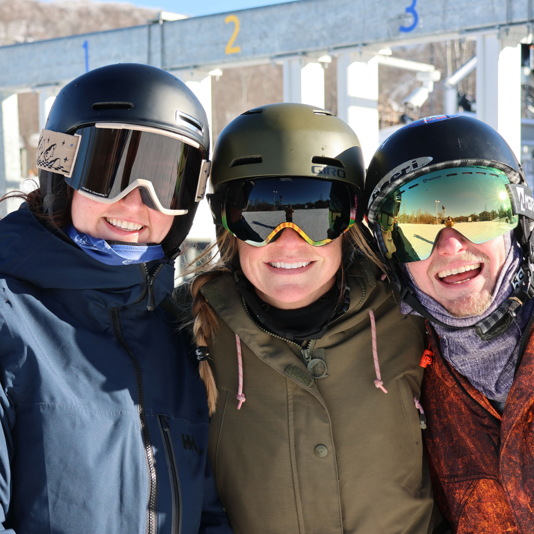 Family Ski Fun Hikers on a Tucker County trail with the Canaan Valley behind them